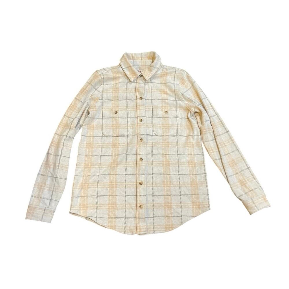Faherty Legend Sweater Classic Plaid Flannel Shirt Sandy Trails SZ S Streetwear